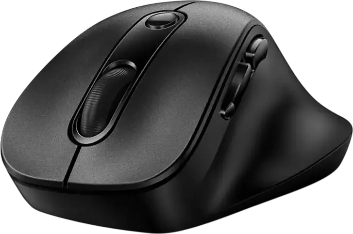 Genius Ergo 9000S Wireless Bluetooth Mini Ergonomic Silent Mouse, Black, Dual Mode BT 5.0/5.3 & 2.4GHz, 2400 DPI Optical Sensor, 6 Buttons, Multi-Device
