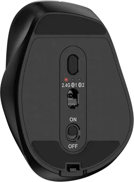 Genius Ergo 9000S Wireless Bluetooth Mini Ergonomic Silent Mouse, Black, Dual Mode BT 5.0/5.3 & 2.4GHz, 2400 DPI Optical Sensor, 6 Buttons, Multi-Device