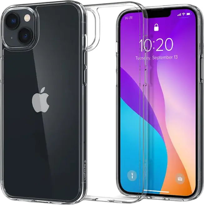 Husa Spigen AirSkin Hybrid pentru iPhone 14 Plus, Protectie Dual-Layer din TPU si Policarbonat rezistenta la socuri, Transparenta