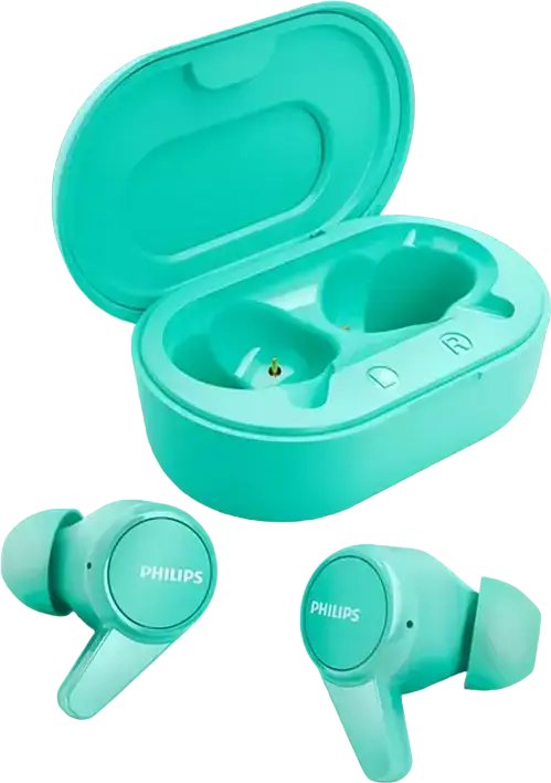 Philips 1000 Series TAT1207 True Wireless Stereo TWS In-Ear Headphones, Bluetooth, IPX4 Water Resistant, 18h Total Play Time, Blue