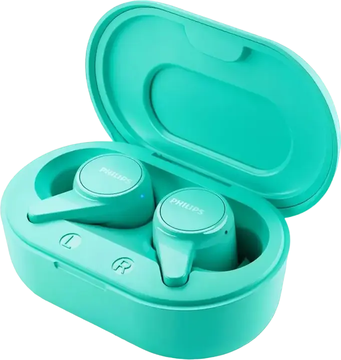 Philips 1000 Series TAT1207 True Wireless Stereo TWS In-Ear Headphones, Bluetooth, IPX4 Water Resistant, 18h Total Play Time, Blue