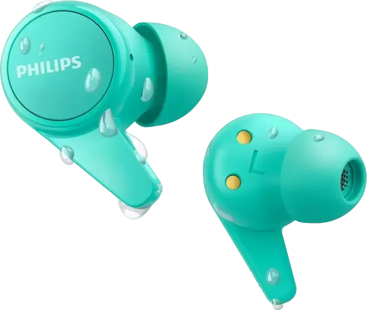 Philips 1000 Series TAT1207 True Wireless Stereo TWS In-Ear Headphones, Bluetooth, IPX4 Water Resistant, 18h Total Play Time, Blue