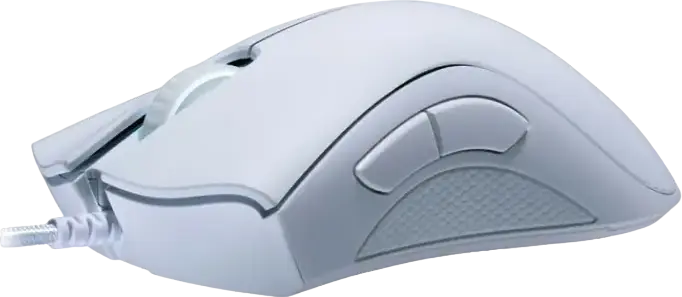 Razer DeathAdder Essential Wired Gaming Mouse, 6400 DPI Optical Sensor, 5 Programmable Buttons, Right-Handed Ergonomic Design, White, USB