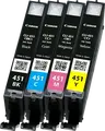Комплект картриджей Canon CLI-451 для PIXMA iP7240 iP8740 iX6840 MG MG7540 MX924, чернила ChromaLife100+, набор из 4 цветов: черный, голубой, пурпурный, желтый