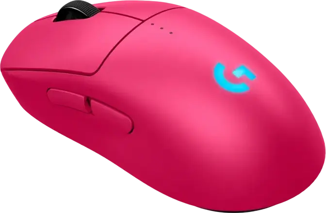 Logitech G Pro 2 LightSpeed Wireless Gaming Mouse, HERO 2 Sensor, 32,000 DPI, 1000Hz, 8 Buttons, Ambidextrous, RGB, 910-007295, Pink