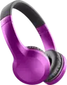 Cellularline Akros Light Wireless Bluetooth On-Ear Headphones, Violet, with 40mm Dynamic Drivers, Pump Bass, Integrated Microphone and 3.5mm Jack