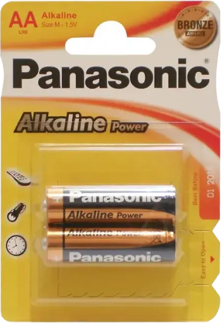 Panasonic LR6REB Alkaline Power AA 1.5V Non-rechargeable Batteries for Medium to Low Power Technical Devices