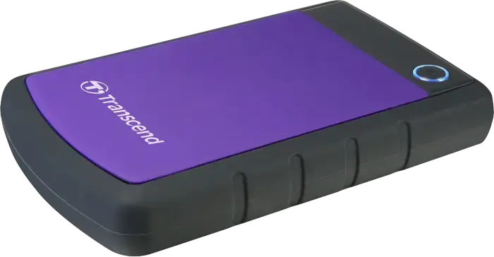 Transcend StoreJet 25H3 4TB External Hard Drive 2.5" HDD USB 3.1 Gen 1 5Gbps Shockproof MIL-STD-810G Purple