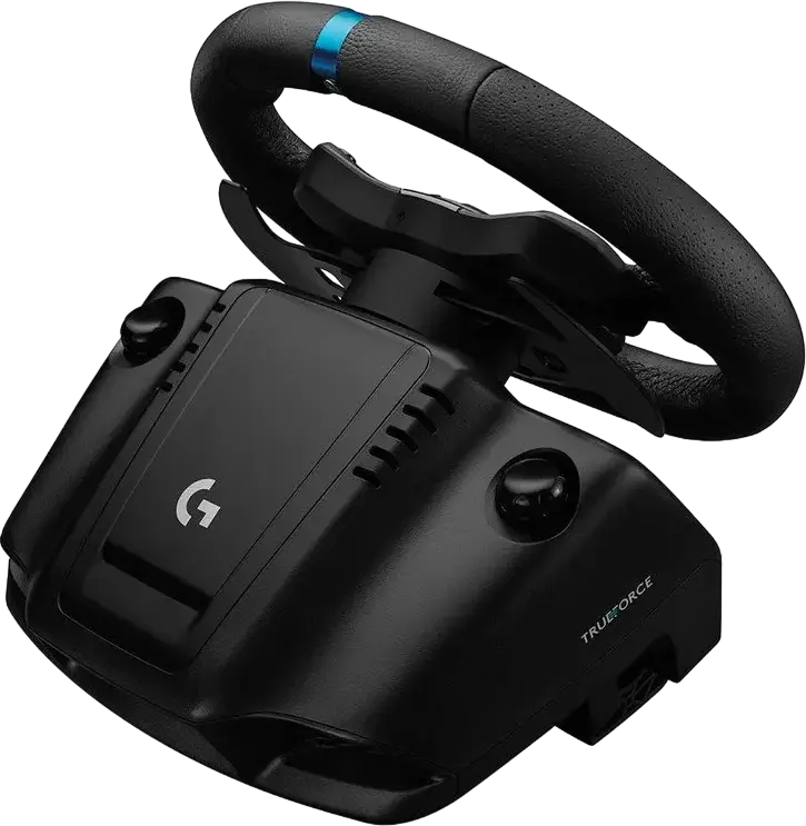 Logitech G923 Racing Wheel and 3-Pedal Set for Xbox Series X|S, Xbox One, Windows, Dual-Motor Force Feedback with TRUEFORCE, Hand-Stitched Leather, Black