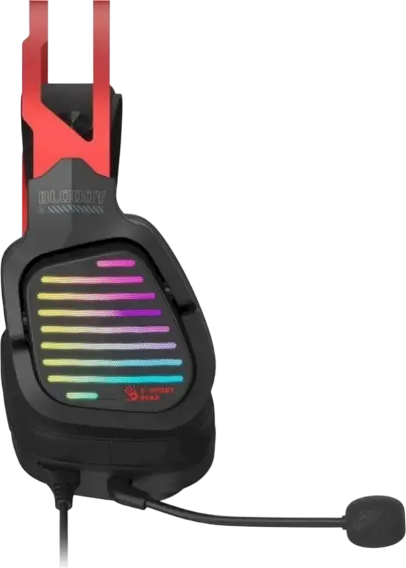 Casca Gaming Bloody G560, Sunet Surround Virtual 7.1, Difuzoare 50mm, Microfon cu Anulare Zgomot, Iluminare RGB Flow, Cablu USB Impletit