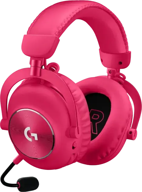 Casca Gaming Wireless Logitech G Pro X 2 LIGHTSPEED, Drivere Grafen 50mm, Bluetooth, 2.4 GHz, Surround 7.1, Microfon Detasabil, Culoare: Roz, 981-001275