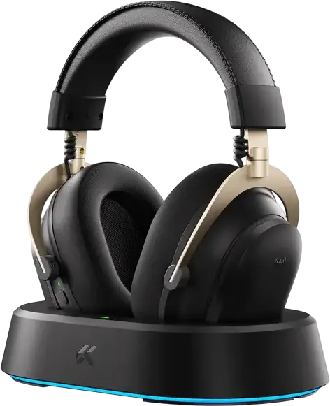 Căști gaming MCHOSE V9 Turbo Plus, Fără fir/Cu fir, Negru | Auriu
