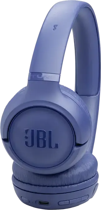 JBL Tune 530BT Wireless On-Ear Headphones, Pure Bass Sound, 76h Playback, Bluetooth 6.0, Multipoint Connection, Integrated Mic, Foldable, Blue