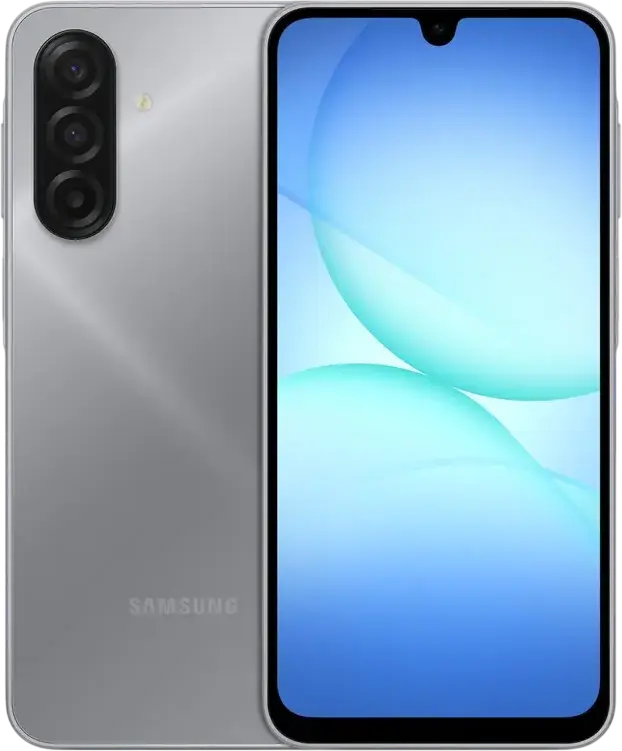 Смартфон Samsung Galaxy A17, Super AMOLED экран 6.7 дюйма 90Гц, Mediatek Helio G99 Octa-Core, 4ГБ ОЗУ, 128ГБ ПЗУ, Тройная камера 50МП, Аккумулятор 5000мАч, Android 15, IP54, Серый