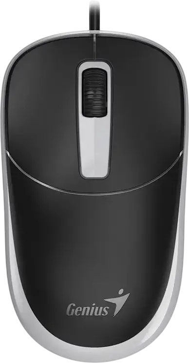 Genius DX-123 Wired Optical Mouse, 1200 DPI, 3 Buttons with Scroll Wheel, Ambidextrous Comfort Contour Smile Curve Design, USB Interface, 1.5m Cable