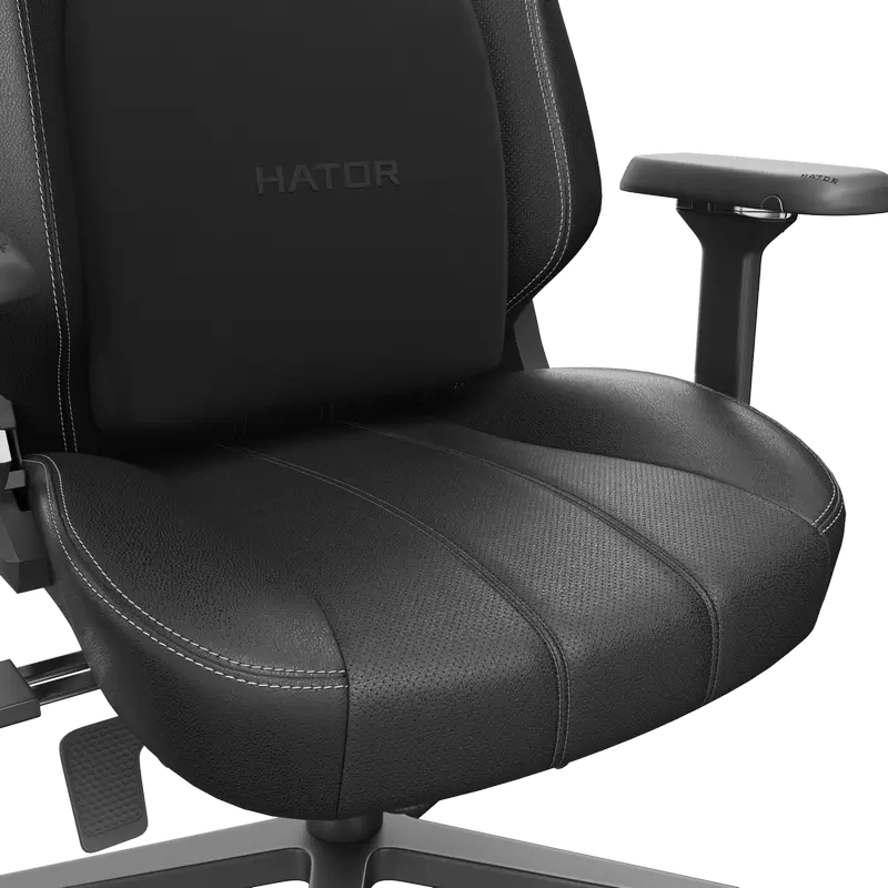 Scaun Gaming HATOR Arc 3 S, Piele PU, Cotiere 4D, piston Clasa 4, NobleShift Rocking Multidirectional, Perna de Gat Magnetica, Negru