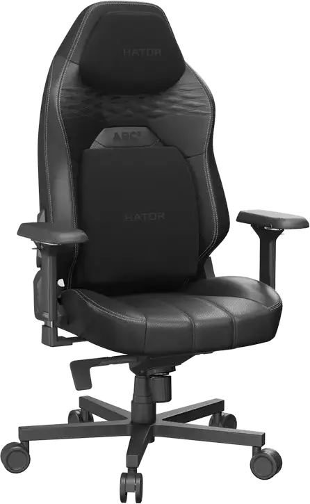 Scaun Gaming HATOR Arc 3 S, Piele PU, Cotiere 4D, piston Clasa 4, NobleShift Rocking Multidirectional, Perna de Gat Magnetica, Negru