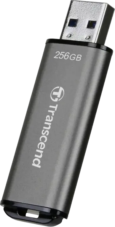 Transcend JetFlash 920 TS256GJF920 256GB USB 3.2 Gen 1 Flash Drive, 420MB/s Read 400MB/s Write, Space Gray Sandblasted Housing, USB Type-A