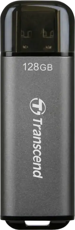 Transcend JetFlash 920 TS128GJF920 128GB USB 3.2 Gen 1 Flash Drive, 420MB/s Read 400MB/s Write, Space Gray Sandblasted Housing, USB Type-A