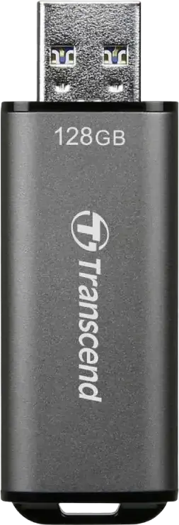 Transcend JetFlash 920 TS128GJF920 128GB USB 3.2 Gen 1 Flash Drive, 420MB/s Read 400MB/s Write, Space Gray Sandblasted Housing, USB Type-A