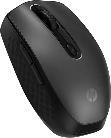 Mouse Wireless Reincarcabil HP 690 7M1D4AA, Bluetooth Low-energy, Incarcare Qi si USB-C, Senzor Optic 4000 dpi, 6 Butoane Programabile, Negru