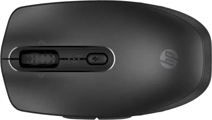 Mouse Wireless Reincarcabil HP 690 7M1D4AA, Bluetooth Low-energy, Incarcare Qi si USB-C, Senzor Optic 4000 dpi, 6 Butoane Programabile, Negru