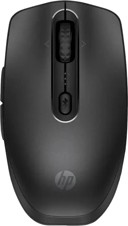 Mouse Wireless Reincarcabil HP 690 7M1D4AA, Bluetooth Low-energy, Incarcare Qi si USB-C, Senzor Optic 4000 dpi, 6 Butoane Programabile, Negru