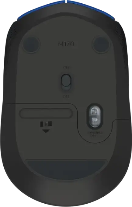 Logitech M171 Wireless Optical Mouse, Blue, 1000 DPI, 2.4 GHz Wireless USB Connection, Ambidextrous Design, 10m Range, Compatible with Windows, Mac, Chrome OS, Linux