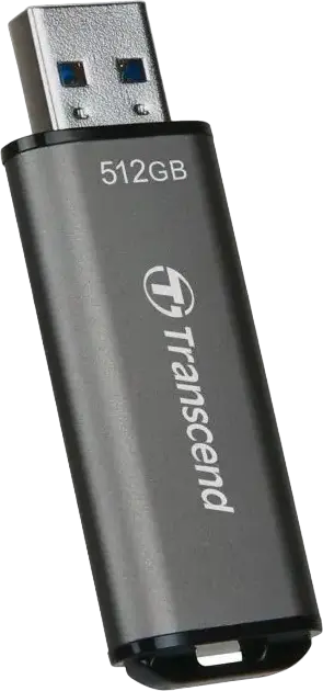 Transcend JetFlash 920 USB 3.2 Gen 1 Flash Drive TS512GJF920, 512GB, Up to 420MB/s Read and 400MB/s Write, Space Gray Sandblasted Housing