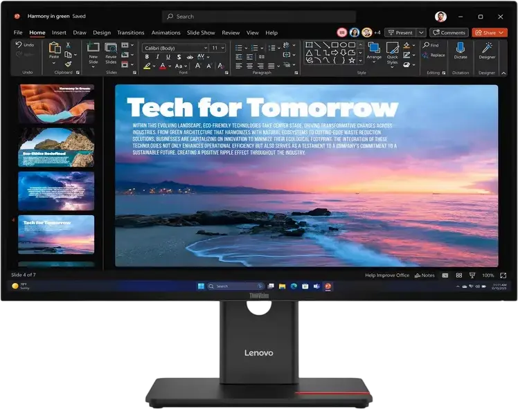 27" Monitor Lenovo T27QD-40, IPS 2560x1440 WQHD, Eclipse Black