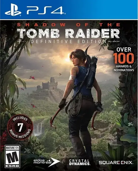Shadow of the Tomb Raider Definitive Edition for PlayStation 4 PS4 - Physical Disc Action-Adventure Game with All DLC Weapons, Outfits, and Skills
