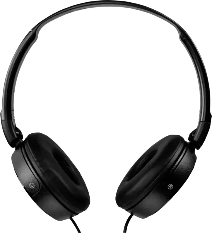 Sony MDR-ZX310AP Wired On-Ear Closed-Back Headphones with Microphone, Black, 30mm Dynamic Driver, 10-24,000Hz Frequency Response, 1.2m Gold-Plated L-Shaped Plug