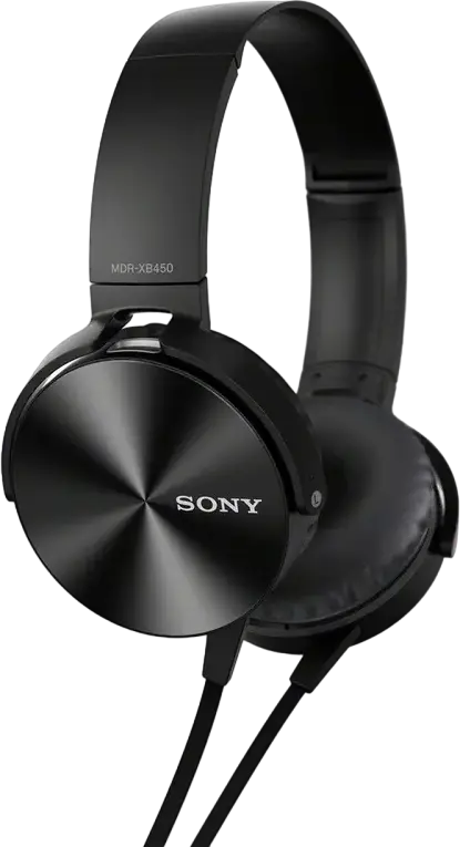 Sony MDR-ZX310AP Wired On-Ear Closed-Back Headphones with Microphone, Black, 30mm Dynamic Driver, 10-24,000Hz Frequency Response, 1.2m Gold-Plated L-Shaped Plug