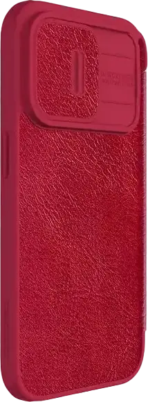 Чехол Nillkin Qin Pro для iPhone 15 Pro Max, премиальная экокожа PU и TPU, чехол-книжка с защитной шторкой CamShield для камеры и слотами для карт
