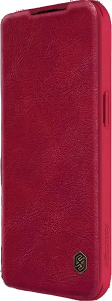 Чехол Nillkin Qin Pro для iPhone 15 Pro Max, премиальная экокожа PU и TPU, чехол-книжка с защитной шторкой CamShield для камеры и слотами для карт