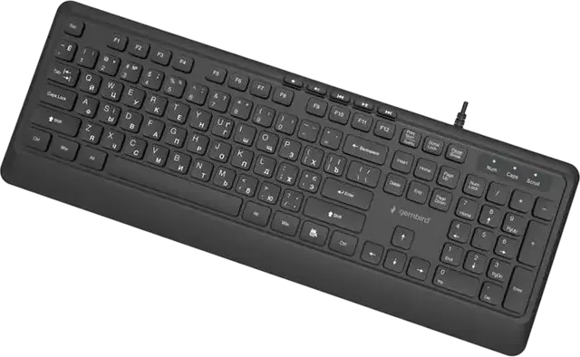 Tastatură Gembird KB-MCH-05-CYRL, Cu fir, Negru
