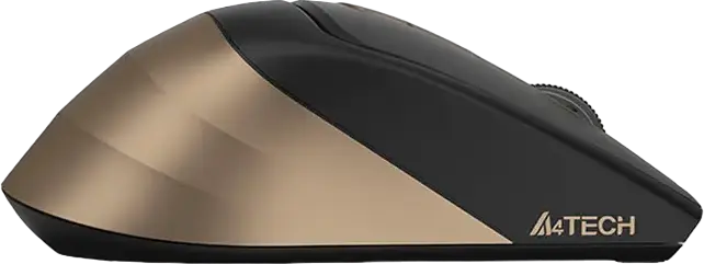 Беспроводная оптическая мышь A4Tech FG35 FStyler, Цвет: Черный/Бронзовый, 2.4 ГГц, регулируемое разрешение 1200/1600/2000 DPI, 6 кнопок, колесо Tilt-Shift, USB-ресивер