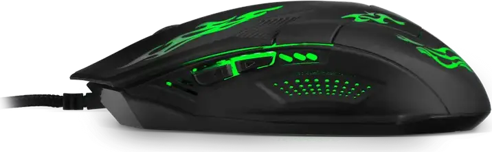 SVEN RX-G720 Wired Optical Gaming Mouse, 3200 DPI Adjustable, 6 Buttons, RGB Backlight, Soft Touch Coating, Braided Cable, Black