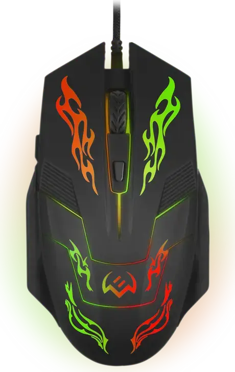 SVEN RX-G720 Wired Optical Gaming Mouse, 3200 DPI Adjustable, 6 Buttons, RGB Backlight, Soft Touch Coating, Braided Cable, Black