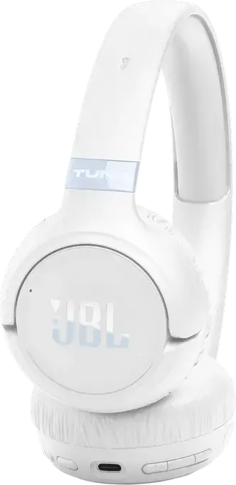 Casca JBL Tune 680NC Wireless/Wired On-Ear, Albă, cu Anulare Activă Adaptivă a Zgomotului ANC, Pure Bass Sound, Sunet Spațial, Baterie 76h, Cablu 1.2m, Conexiune Multipoint