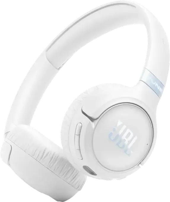 Casca JBL Tune 680NC Wireless/Wired On-Ear, Albă, cu Anulare Activă Adaptivă a Zgomotului ANC, Pure Bass Sound, Sunet Spațial, Baterie 76h, Cablu 1.2m, Conexiune Multipoint