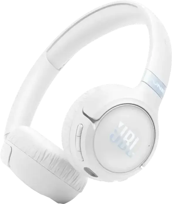 Casca JBL Tune 680NC Wireless/Wired On-Ear, Albă, cu Anulare Activă Adaptivă a Zgomotului ANC, Pure Bass Sound, Sunet Spațial, Baterie 76h, Cablu 1.2m, Conexiune Multipoint