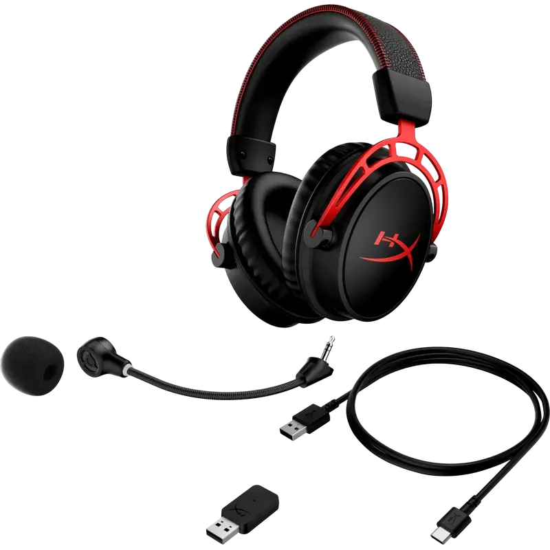 HyperX Cloud Alpha Wireless Gaming Headset, 300h Battery Life, 50mm Dual Chamber Drivers, 2.4GHz Wireless, DTS Headphone:X, Noise-Cancelling Mic, PC
