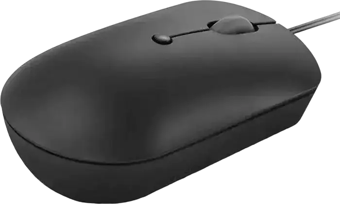 Mouse Optic cu Fir Lenovo 400, 2400 DPI, Ambidextru, 4 Butoane, Durabilitate 30 Milioane Clickuri, Cablu USB 1.8m, Negru