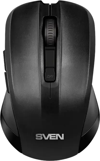 SVEN KB-C3400W Wireless Keyboard and Mouse Set, 2.4 GHz USB, Membrane Keyboard with Multimedia Keys, Optical Mouse 1600 DPI, Black
