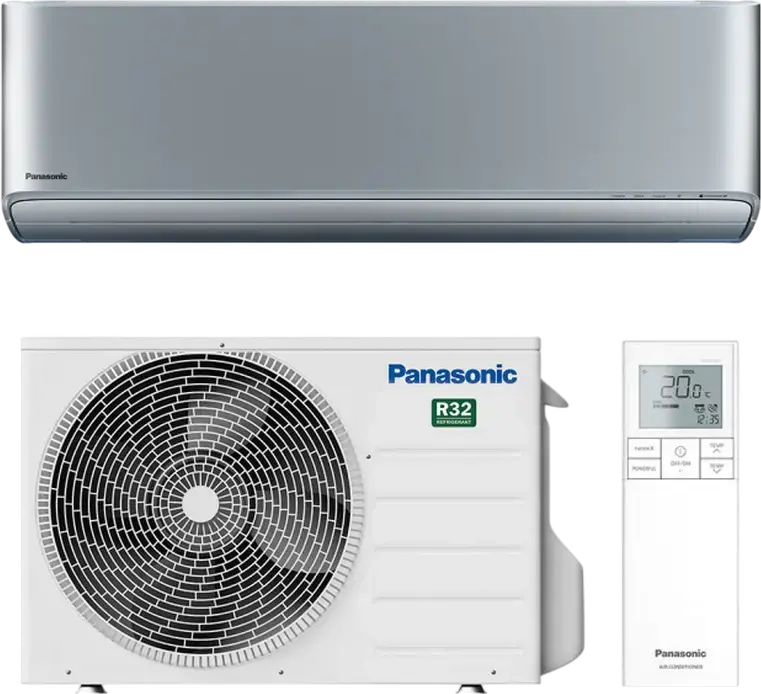 Panasonic Etherea XZ35XKEW Split Air Conditioner, 12000 BTU, A+++ Energy Class, nanoe X Air Purification, Wi-Fi Control, Silver, R-32 Refrigerant