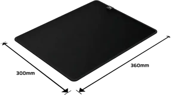 HyperX Pulsefire Mat Gaming Mouse Pad, Size M, Densely Woven Cloth Surface, Anti-Fray Stitching, Anti-Slip Rubber Base, 3mm Thickness, Black