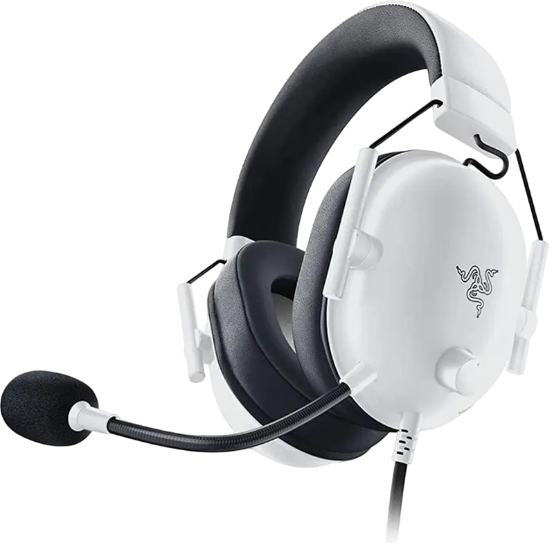 Casca Gaming Razer BlackShark V2 X cu fir - Albă, Drivere TriForce 50mm, Microfon Cardioid HyperClear, Sunet Surround 7.1, PC, Mac, PS4, Xbox One, dispozitive mobile, Jack 3.5mm