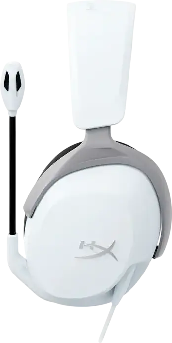 HyperX Cloud Stinger 2 Core Gaming Headset, 40mm Dynamic Drivers, Noise-Cancelling Swivel-to-Mute Mic, DTS Headphone:X Spatial Audio, White, PC PS5 PS4