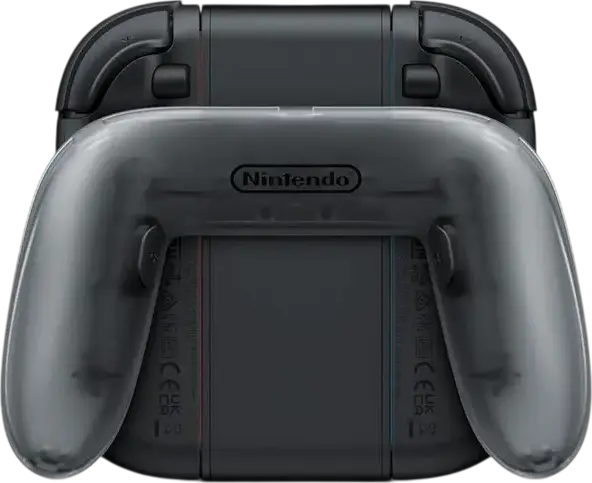 Nintendo Switch 2 Joy-Con Charging Station, USB Type-C Wireless Charger with LED Indicators, Transparent Plastic Shell, 1.2m Cable, Black